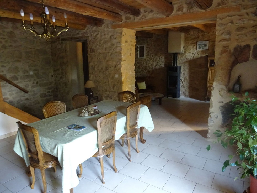 Espace de convivialité au gite La salette